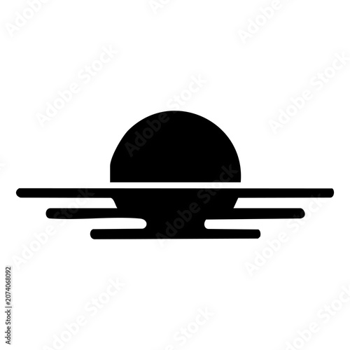 vector illustration of a sunset silhouette