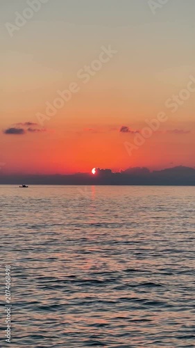 sunset over the sea