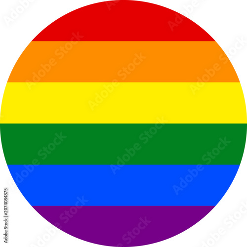 LGBTQ Pride Flag Round Icon