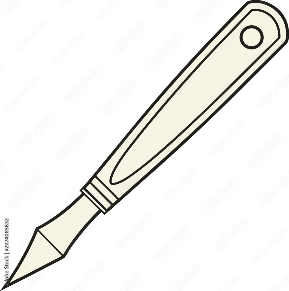 Obraz premium Classic metal pen with clip and retractable cap design Vector