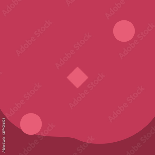 Minimalist abstract background with red circles and diamond shapes