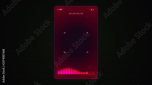 Digital Video Recording Overlay with Audio Spectrum and Camera Interface
