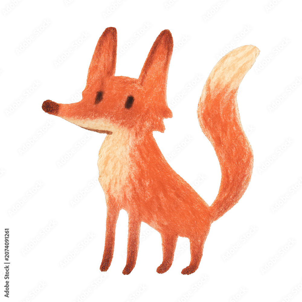 Obraz premium PNG Charming fox illustration art
