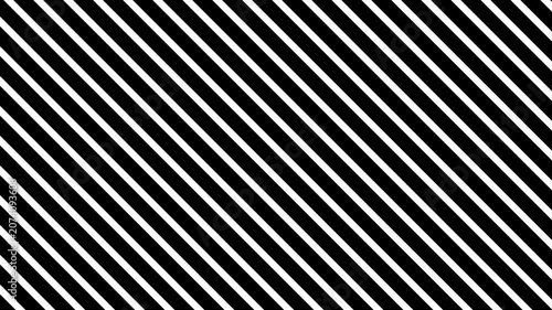 Diagonal striped line motion background, black and white pattern animation, abstract parallel lines