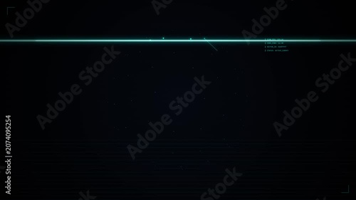Futuristic digital scanner interface with glowing light data analysis