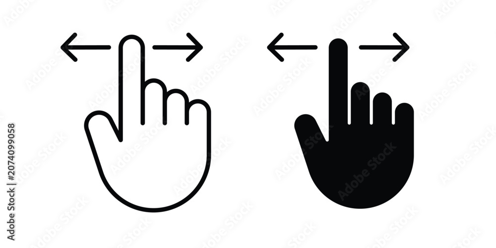 Fototapeta premium Finger swipe icon