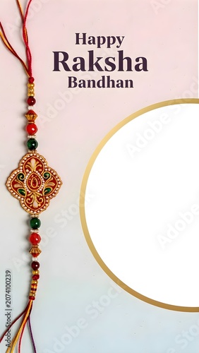Raksha Bandhan Rakhi Background with blank space for text