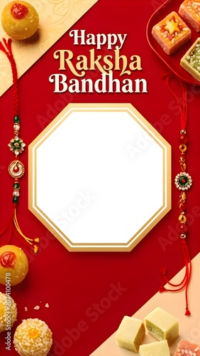 Raksha Bandhan Rakhi Background with blank space for text