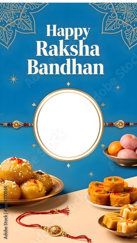 Raksha Bandhan Rakhi Background with blank space for text