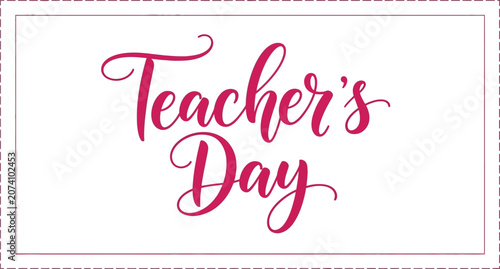 Teacher's day calligraphy design appreciation card gift tag and educational celebration graphics