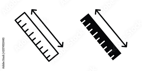 Cuadro en lienzo Measurement ruler icon