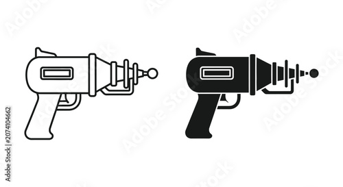 Black spray paint gun icons side by side