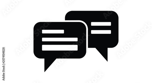 3D chat speech bubble icon on metallic internet button, vector illustration of communication symbol, talk and message web dialog sign, blog forum conversation design