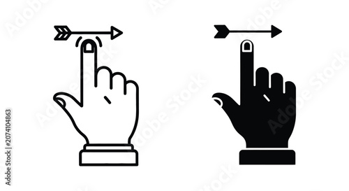 Business Hand Cursor Vector Icon with Light Bulb Idea Money Success Concept Cartoon Illustration Set and Finger Pointing Symbol Design Silhouette