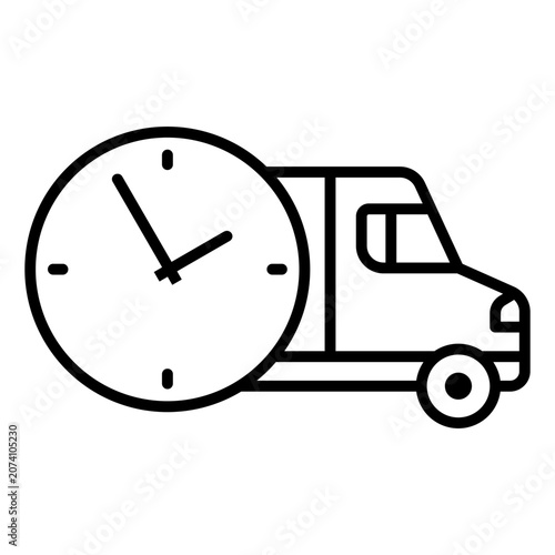 Obraz na płótnie Delivery time icon vector
