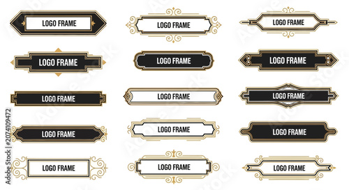 Ornate Logo Frames and Borders with Art Deco Flair