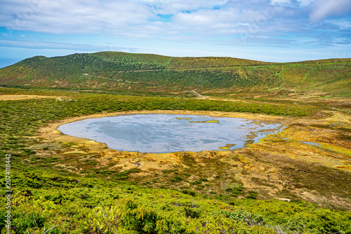 Quadro su tela White caldera on Flores Island, Azores, Portugal.