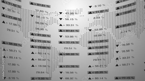Tableau sur toile World map news animated white silver wallpaper backgrounds index fund invest liv