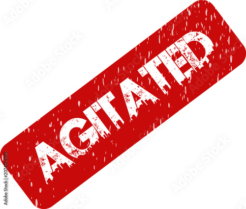 фотографія Red agitated grunge rubber stamp texture on an isolated clean surface representi