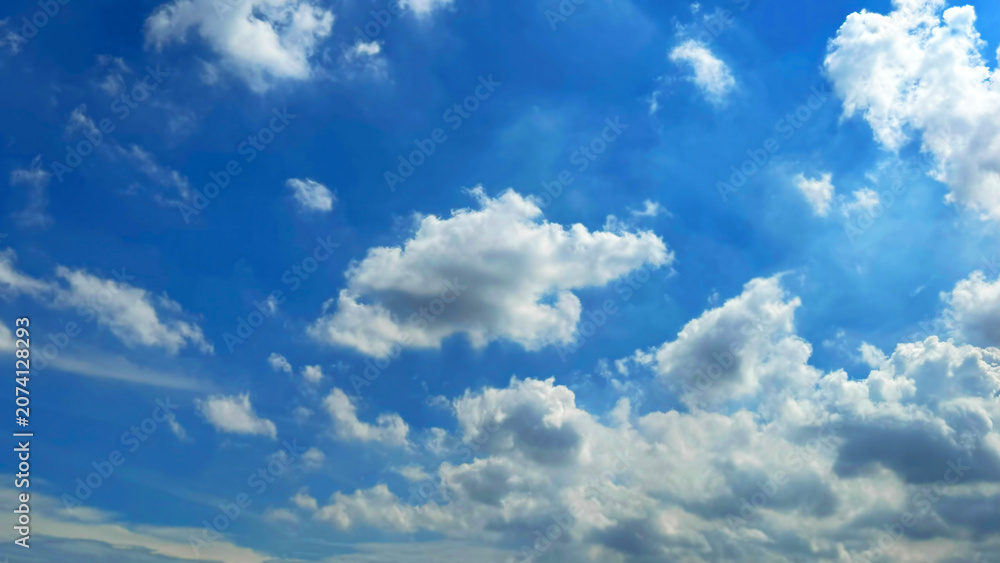 Obraz premium Blue sky with clouds background