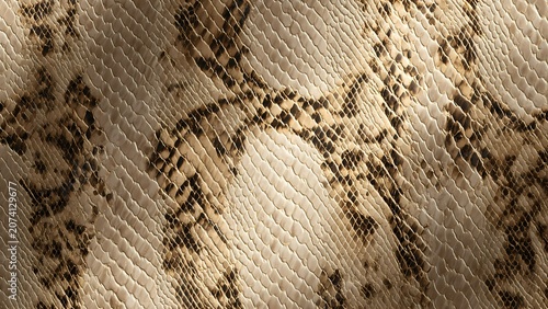 Exotic Beige and Brown Snake Skin Pattern Texture Background