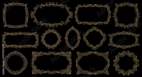 Ornate Decorative Frames Collection - Vintage Flourish Borders PNG
