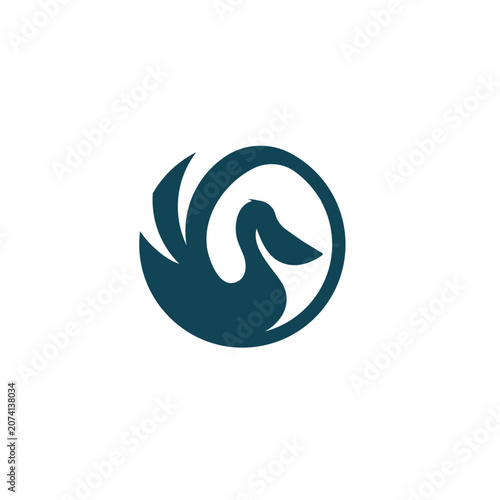 Elegant Minimalist pelican Logo