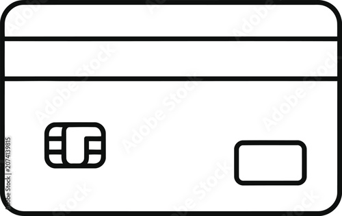 Credit card icon outline style