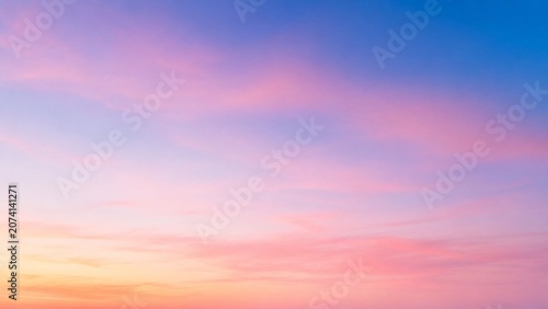 Obraz na plátně パステルに染まる夕焼け空