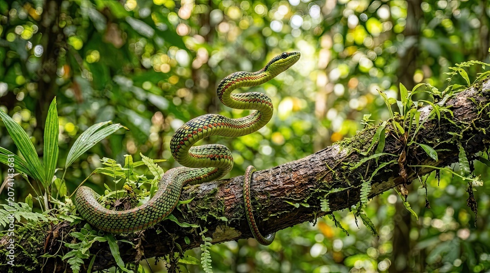 Obraz premium snake in the grass