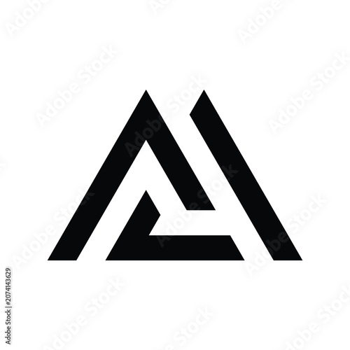 Abstract geometric triangle logo symbol with triangle abstract geometric