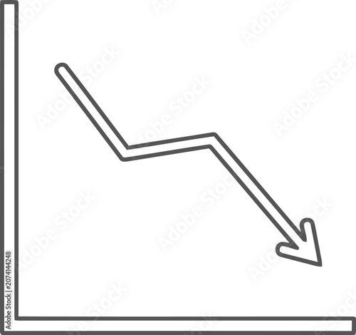 Line graph icon showing a downward trend