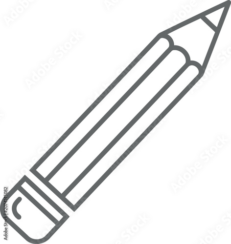 Simple line art illustration of a sharpened pencil