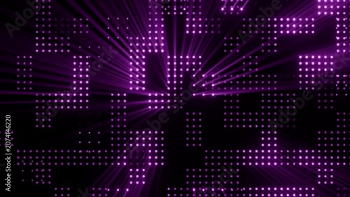 Abstract Techno Visuals with Purple Light Beams - This video features an abstract visual composition dominated
