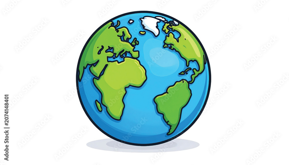 Fototapeta premium Globe Earth Planet World Map.