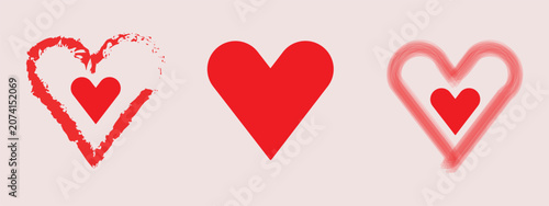 Simple heart icon,hand drawing love