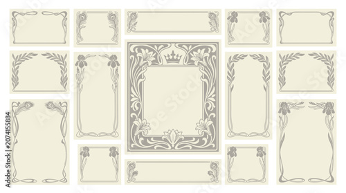 Elegant Vintage Frame Collection - Art Nouveau Borders and Labels