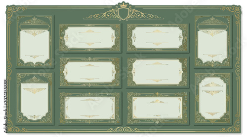 Elegant Vintage Certificate Template with Ornate Borders and Crown Emblem