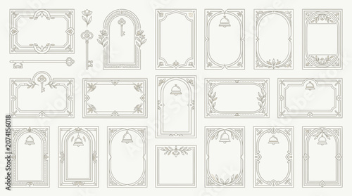 Ornate Flourishes: Decorative Vintage Frames and Ornaments Collection