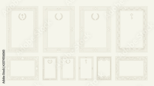 Ornate Vector Frames Collection, Decorative Borders, Elegant Invitations