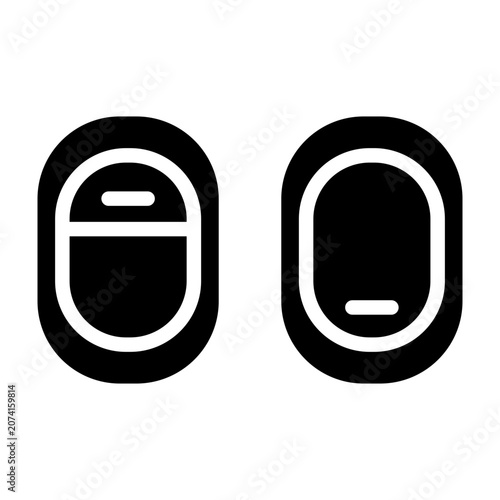 Airplane Window  Vector Glyph Icon Design