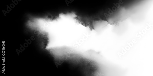 Foto Black smoke plume isolated transparent cutout PNG