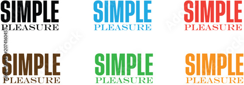 Simple Pleasure Typography T Shirt Design Minimal Inspirational Quote Vector