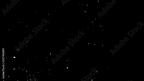 Abstract glowing gold and blue dust particles flying in the air with dynamic wind motion overlay. 4K