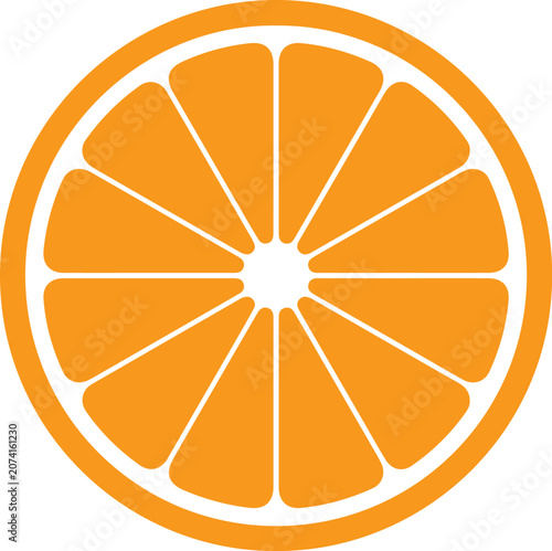 Orange Slice Vector Icon  