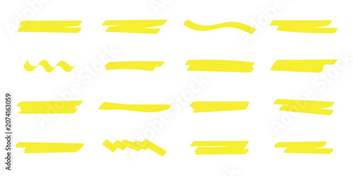 Фотография Highlighter marks collection, perfect for adding emphasis and creative flair to any design with these vibrant elements