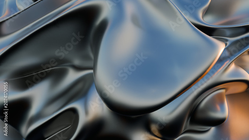 grey organic metal foil 4k background