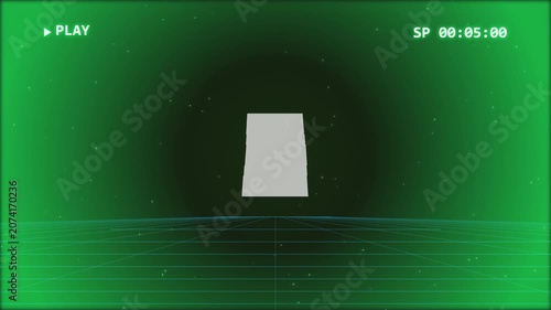 Abstract retro digital background with changing color gradients and grid