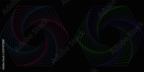 Geometric Line Art and Abstract Shape