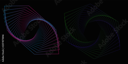 Geometric Line Art and Abstract Shape